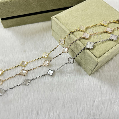 [⭐Veyra]CLOVER 6 MOTIF WHITE MOP BRACELET