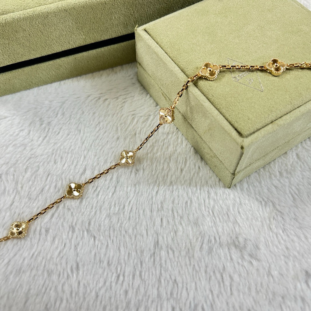 [⭐Veyra]CLOVER 6 MOTIF DIAMOND BRACELET