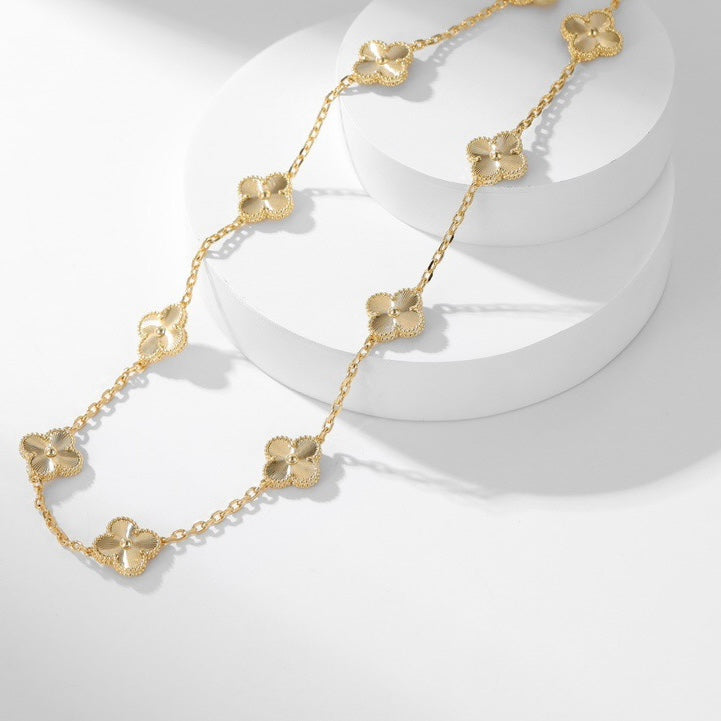 [⭐Veyra]CLOVER 10 MOTIFS LASER NECKLACE