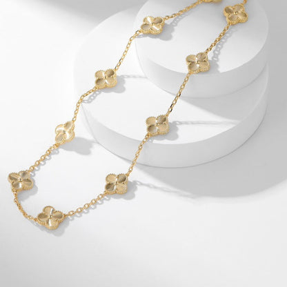 [⭐Veyra]CLOVER 10 MOTIFS LASER NECKLACE