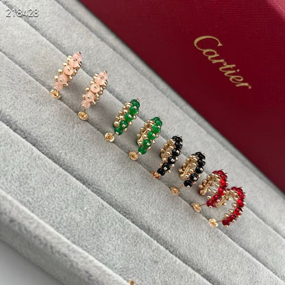 [⭐Veyra]NEW COLORED GEMSTONE COLLECTION SMALL HOOP EARRINGS