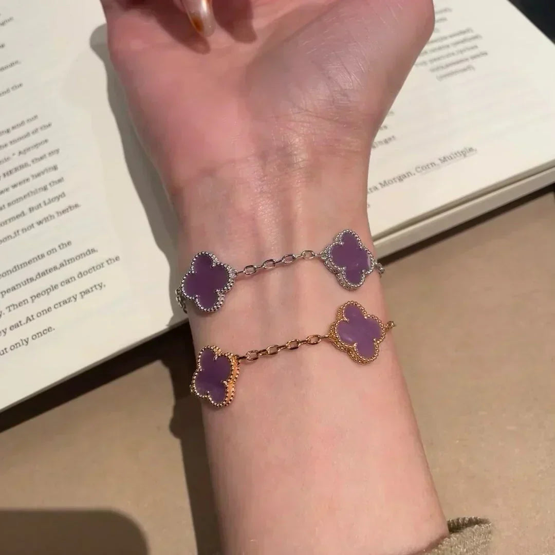 [⭐Veyra] CLOVER 5 MOTIF VIOLET BRACELET COLLECTION