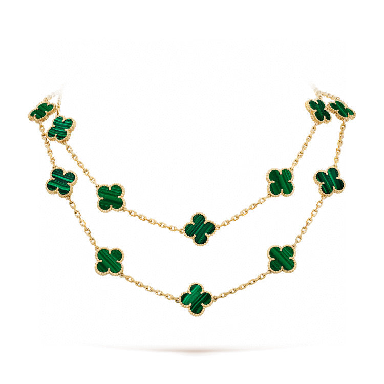 [⭐Veyra]CLOVER 20 MOTIFS MALACHITE GOLD