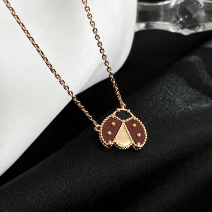 [⭐Veyra]Veyra  CARNELIANS LADYBUG NECKLACE
