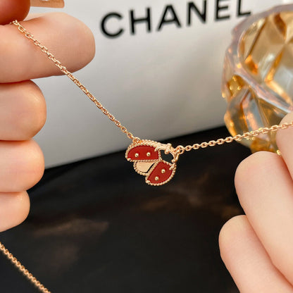 [⭐Veyra]Veyra  CARNELIANS LADYBUG NECKLACE