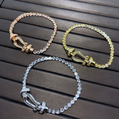 [⭐Veyra]FORCE  HORSESHOE  DIAMOND TENNIS BRACELET
