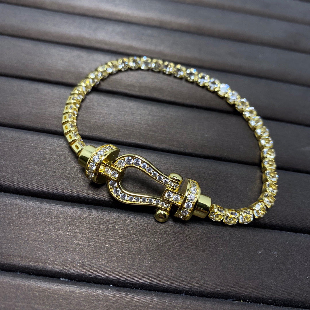 [⭐Veyra]FORCE  HORSESHOE  DIAMOND TENNIS BRACELET