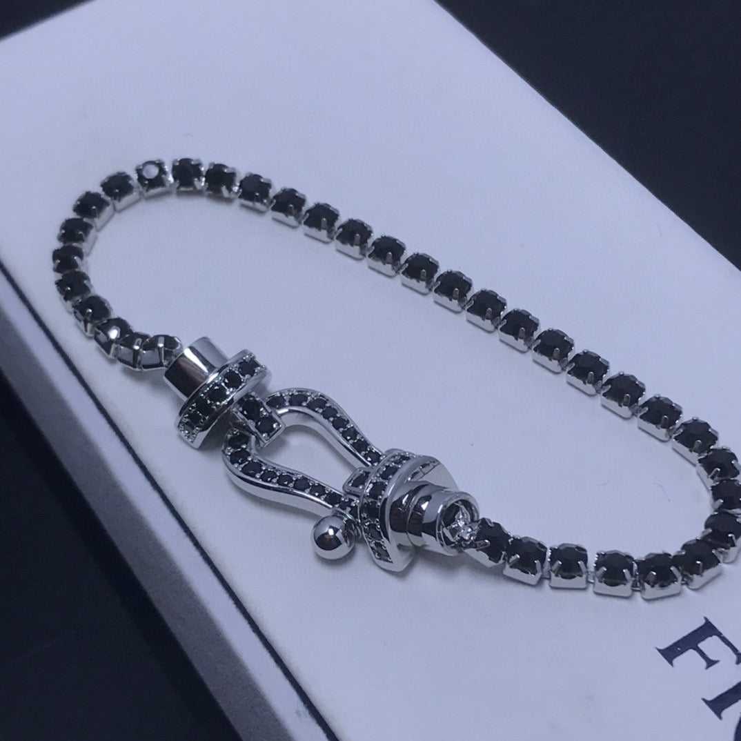 [⭐Veyra]FORCE  LARGE HORSESHOE FULL DIAMOND TENNIS BRACELET