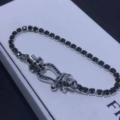 [⭐Veyra]FORCE  LARGE HORSESHOE FULL DIAMOND TENNIS BRACELET