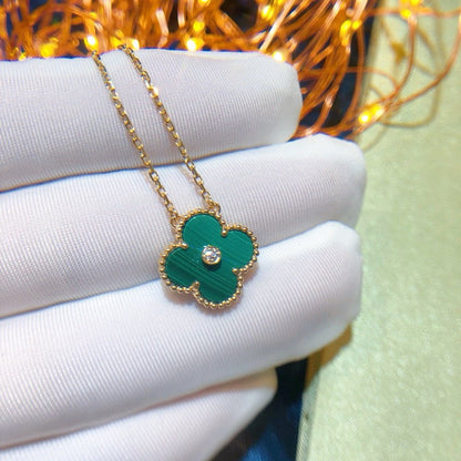 [⭐Veyra]CLOVER 15MM DIAMOND TURQUOISE NECKLACE