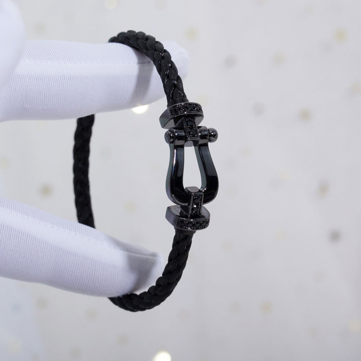 [⭐Veyra]FORCE LARGE SERIES HORSESHOE BLACK SAMURAI BRACELET