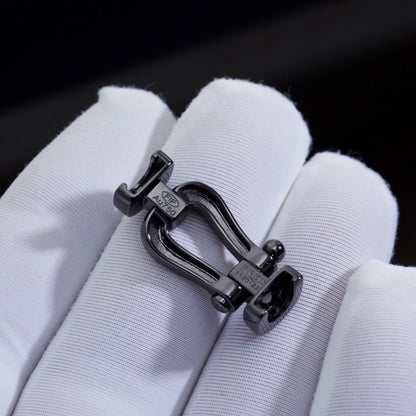 [⭐Veyra]FORCE LARGE SERIES HORSESHOE BLACK SAMURAI BRACELET