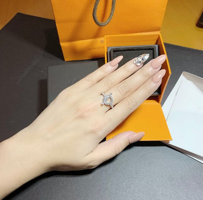 [⭐Veyra]ECHAPPEE RING SILVER DIAMOND