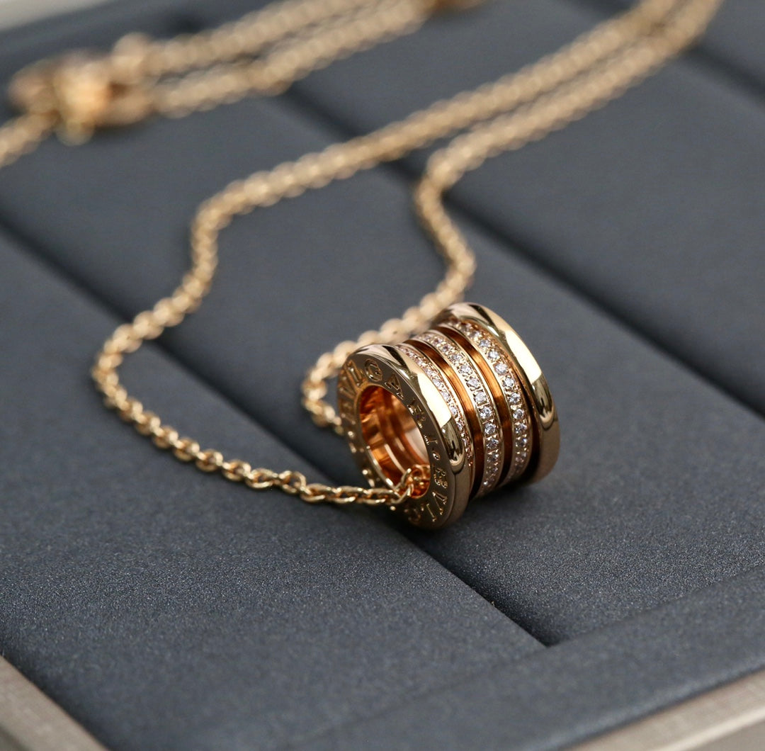 [⭐Veyra]ZERO 1 PINK GOLD DIAMOND NECKLACE