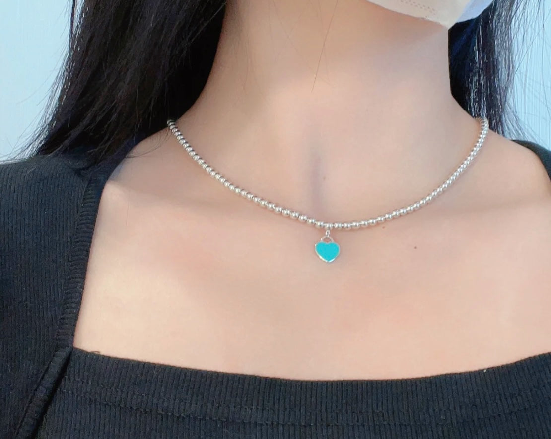 [⭐Veyra Jewels]RETURN TO TIF SILVER BEAD NECKLACE