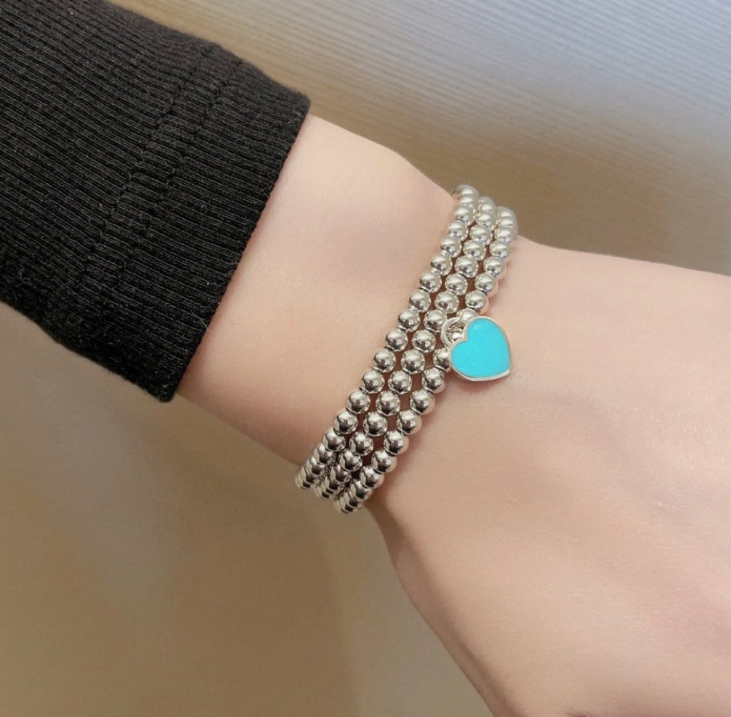 [⭐Veyra Jewels]RETURN TO TIF SILVER BEAD NECKLACE