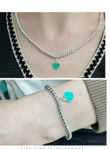 [⭐Veyra Jewels]RETURN TO TIF SILVER BEAD NECKLACE