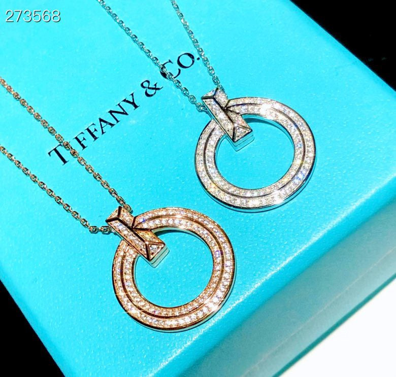 [⭐Veyra Jewels]T1 CIRCLE DIAMOND PAVED MEDIUM NECKLACE