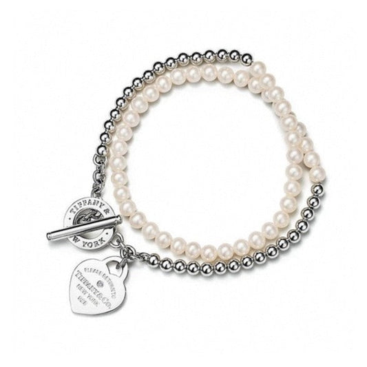 [⭐Veyra Jewels]RETURN TO TIF HEART TAF BEAD PEARL BRACELET