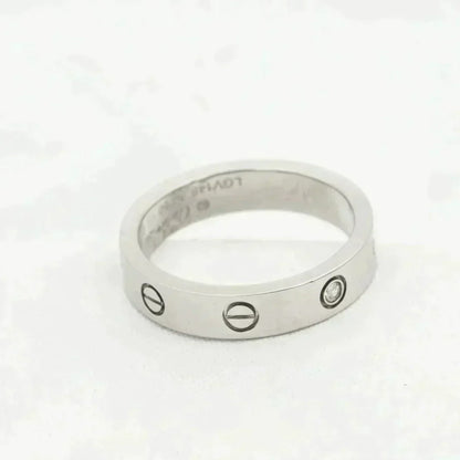 [⭐Veyra]LOVE RING 4MM 1 DIAMOND SILVER