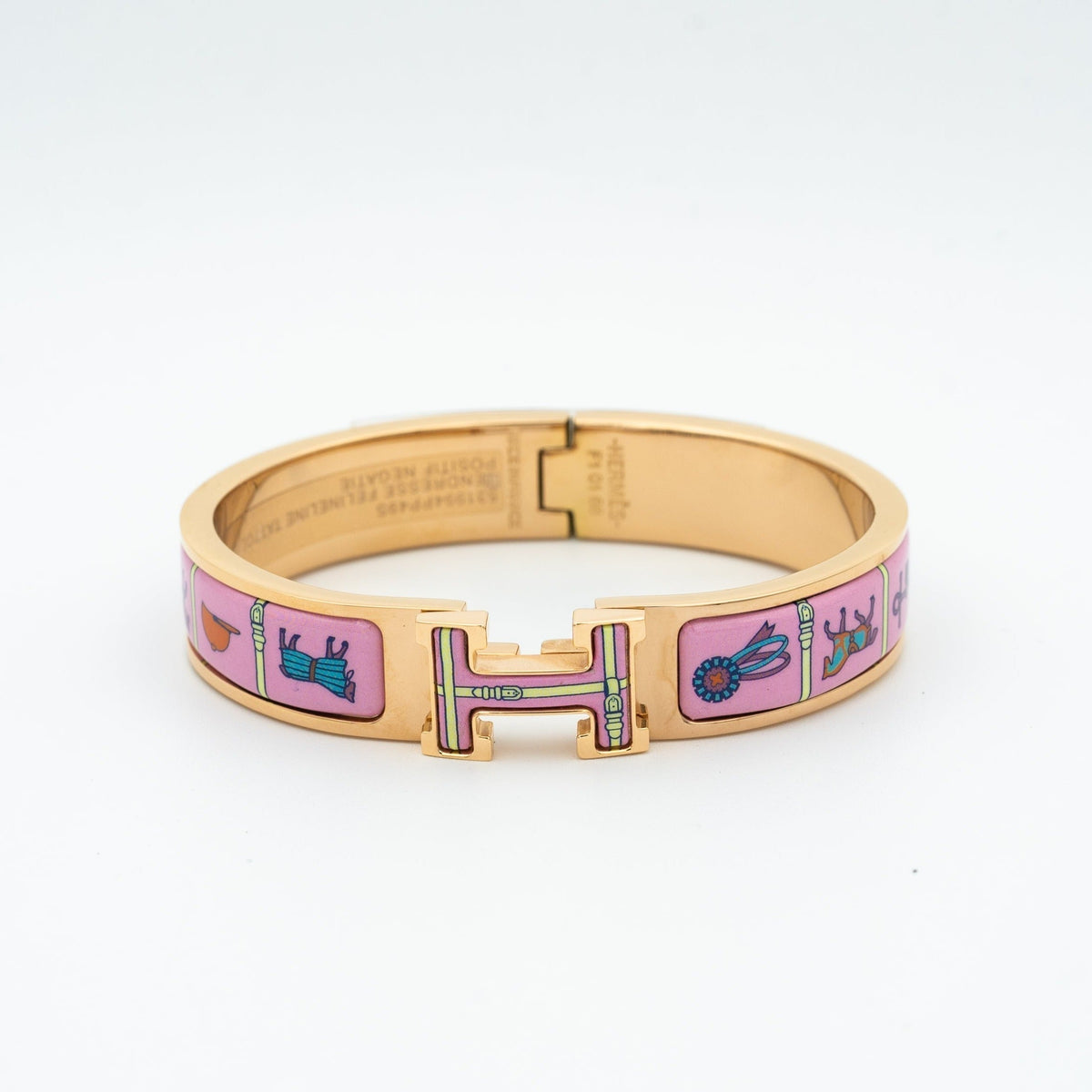 [⭐Veyra]H PINK GOLD BRACELET PINK CERAMIC