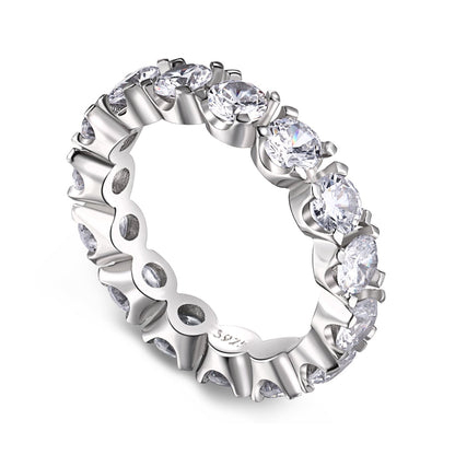 [⭐Lucky Jewelry]Eternity Round Cut Tennis Ring