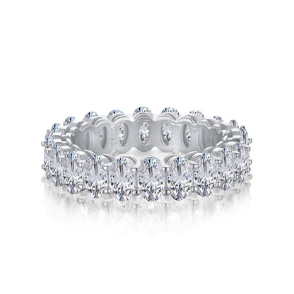 [⭐Lucky Jewelry]Ornate Oval Cut Tennis Ring