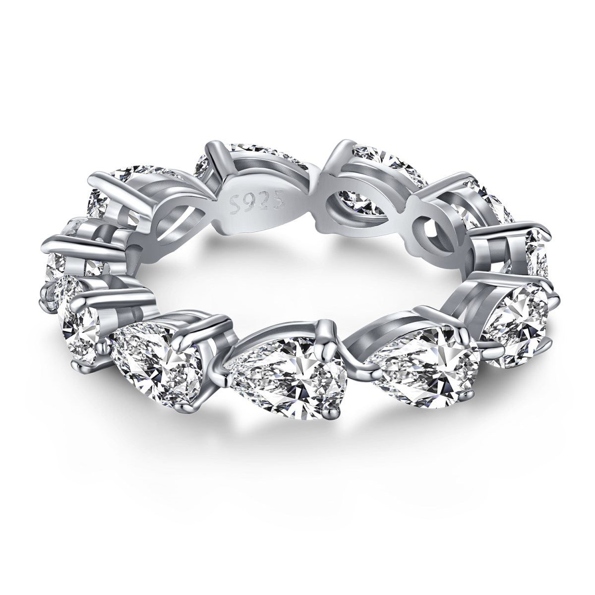 [⭐Lucky Jewelry]Exquisite Pear Cut Tennis Ring
