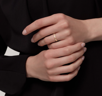 [⭐Veyra]LOVE RING 2.6mm-wide full-diamond ring Gold