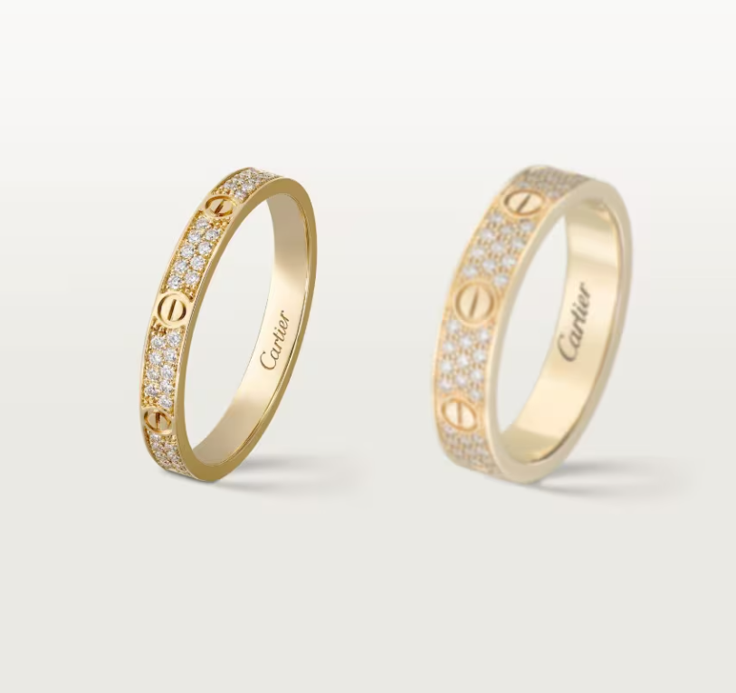 [⭐Veyra]LOVE RING 2.6mm-wide full-diamond ring Gold