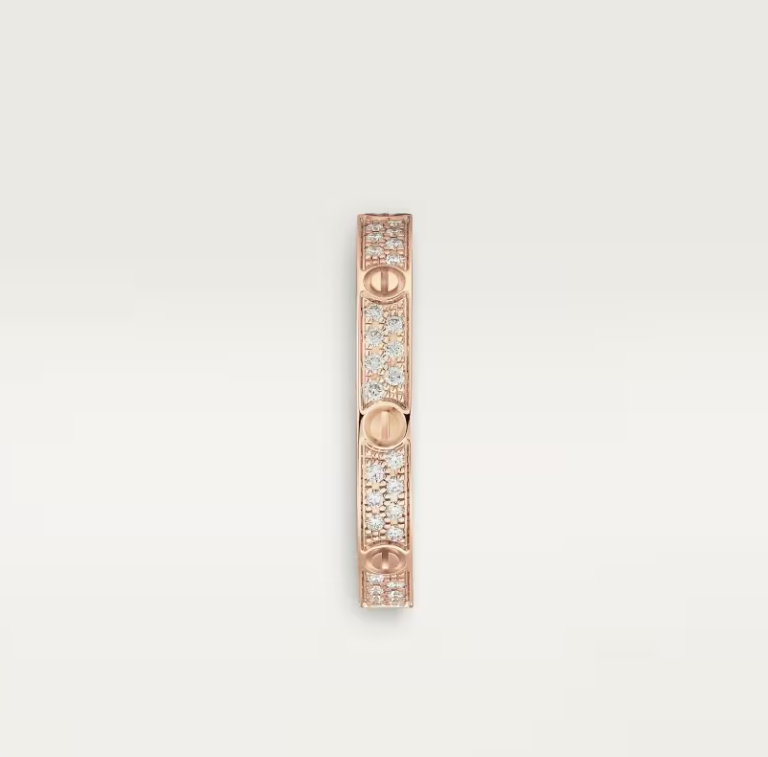 [⭐Veyra]LOVE RING 2.6mm-wide full-diamond ring Rose Gold