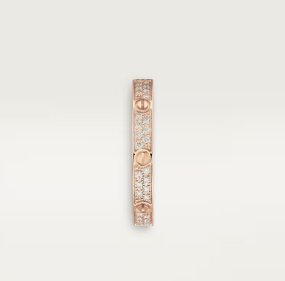 [⭐Veyra]LOVE RING 2.6mm-wide full-diamond ring Rose Gold