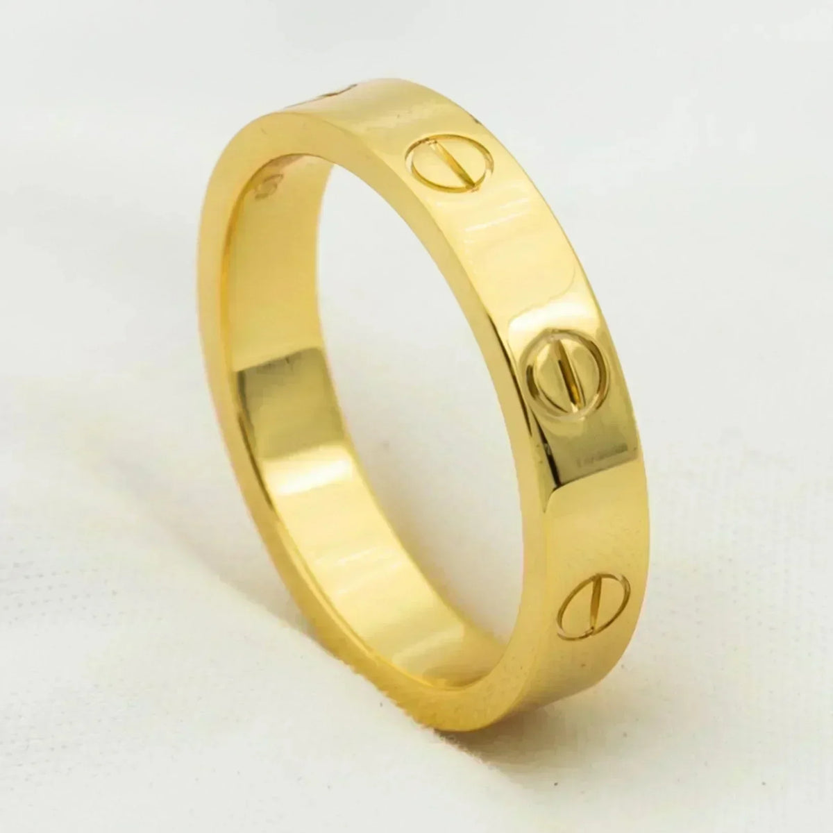 [⭐Veyra]LOVE RING 4MM 1 DIAMOND GOLD
