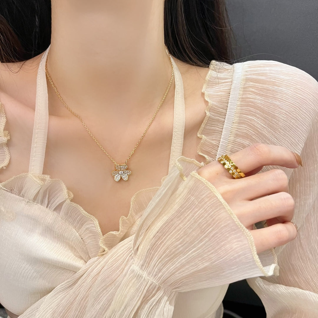 [⭐Veyra]FLOWER DIAMOND NECKLACE