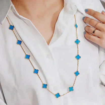 [⭐Veyra]CLOVER 20 MOTIFS TURQUOISE GOLD