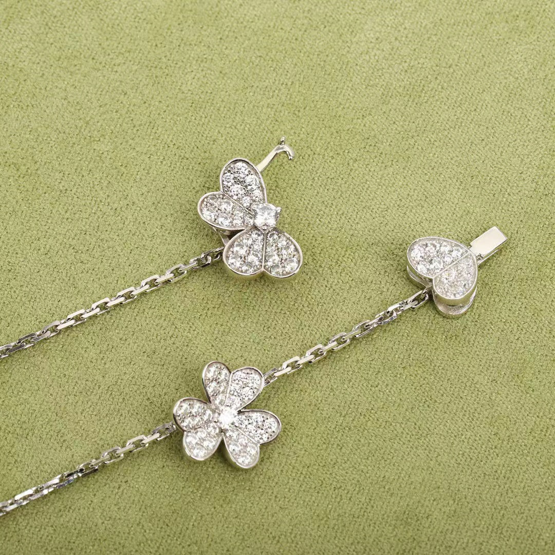 [⭐Veyra]FRIVOLE SILVER 9 FLOWERS NECKLACE