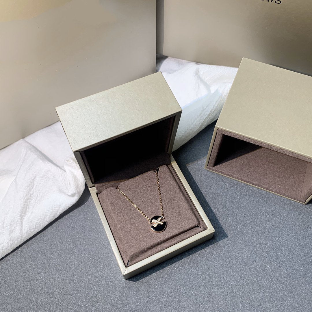 [⭐Veyra]JEUX DE PINK GOLD DIAMOND NECKLACE