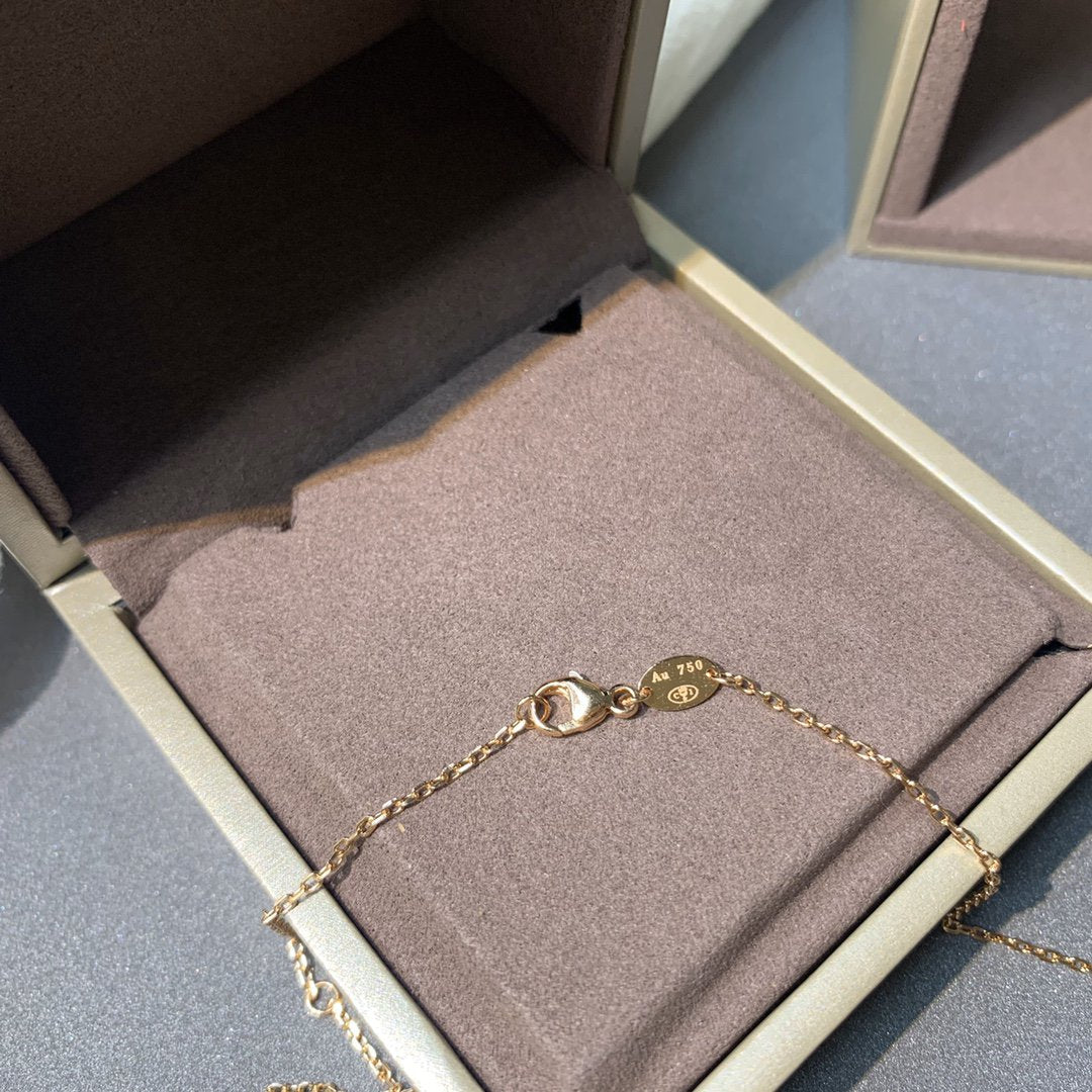 [⭐Veyra]JEUX DE PINK GOLD DIAMOND NECKLACE
