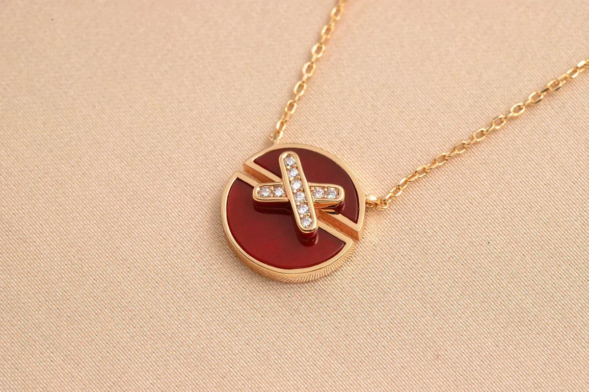 [⭐Veyra]JEUX DE ROSE GOLD DIAMOND NECKLACE