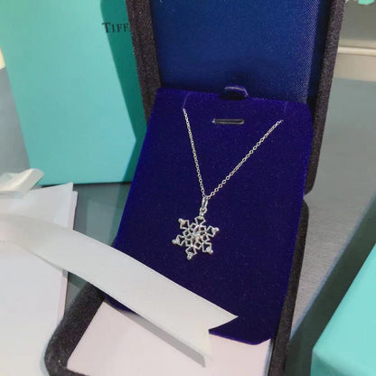 [⭐Veyra Jewels]STERLING SILVER SNOWFLAKE PENDANT NECKLACE