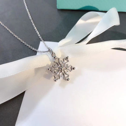 [⭐Veyra Jewels]STERLING SILVER SNOWFLAKE PENDANT NECKLACE