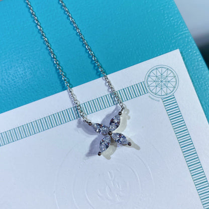 [⭐Veyra Jewels]PLATINUM AND DIAMOND VICTORIA PENDANT NECKLACE