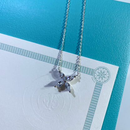 [⭐Veyra Jewels]PLATINUM AND DIAMOND VICTORIA PENDANT NECKLACE