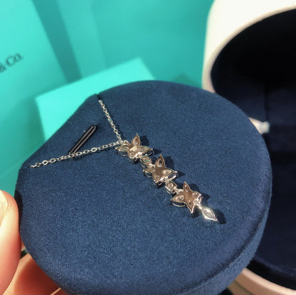 [⭐Veyra Jewels]MIXED CLUSTER DIAMOND DROP PENDANT