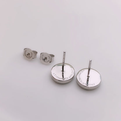 [⭐Veyra Jewels]TURQUOISE CIRCLE WHITE GOLD EARRINGS