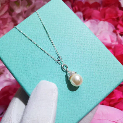 [⭐Veyra Jewels]PEARL PENDANT GATSBY ZIEGFELD PEARL SILVER NECKLACE