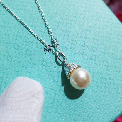 [⭐Veyra Jewels]PEARL PENDANT GATSBY ZIEGFELD PEARL SILVER NECKLACE