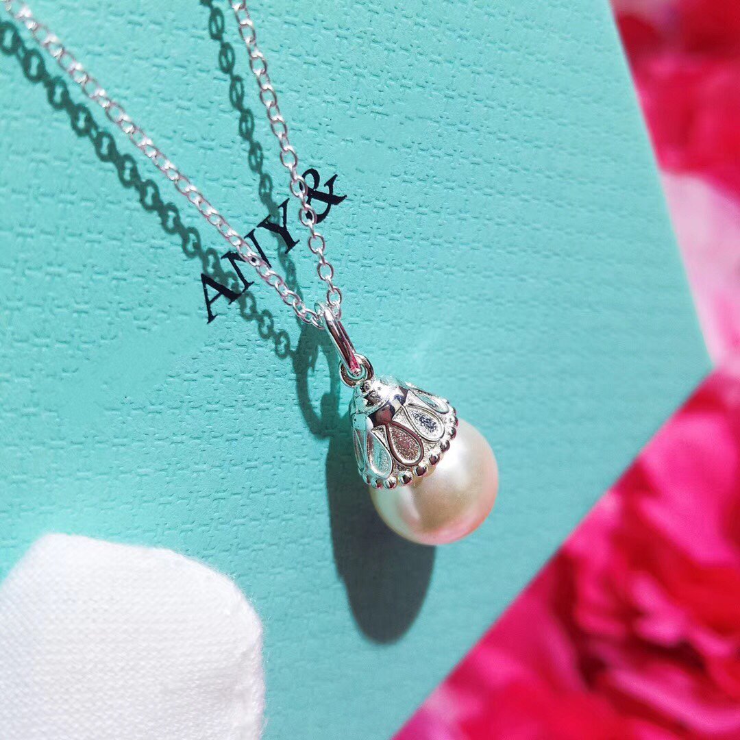 [⭐Veyra Jewels]PEARL PENDANT GATSBY ZIEGFELD PEARL SILVER NECKLACE