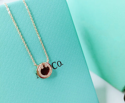 [⭐Veyra Jewels]DIAMOND AND MOTHER PEARL CIRCLE NECKLACE PENDANT