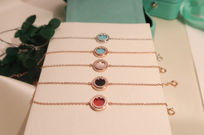 [⭐Veyra Jewels]DIAMOND CIRCLE PINK GOLD BRACELET